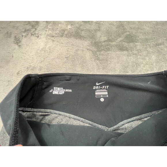 Nike Legend Dri-Fit Womens Medium Gray & Black Athletic Leggings Workout Running - Picture 3 of 10